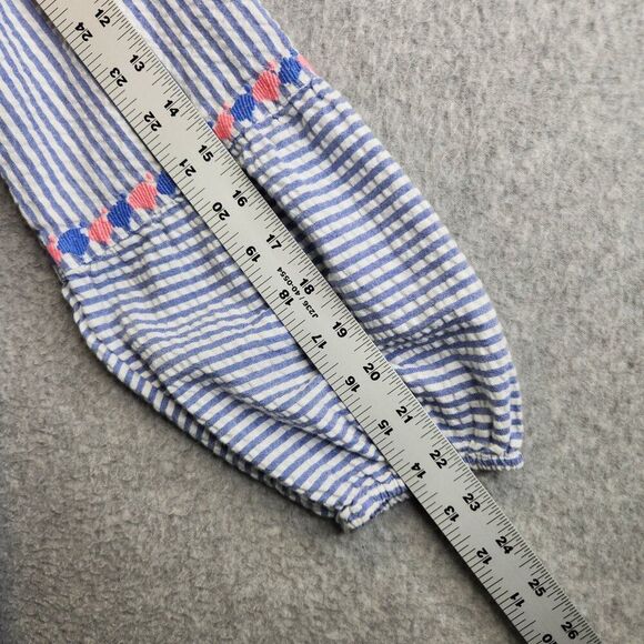 Vineyard Vines Top Womens M Seersucker Savannah Popover Peasant Resortwear - Picture 9 of 12